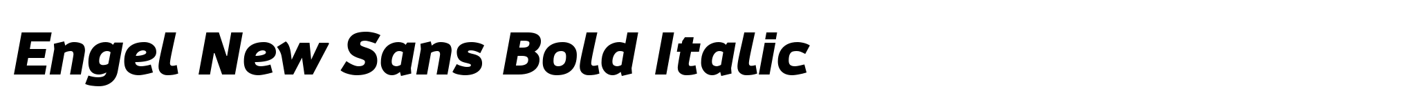 Engel New Sans Bold Italic image